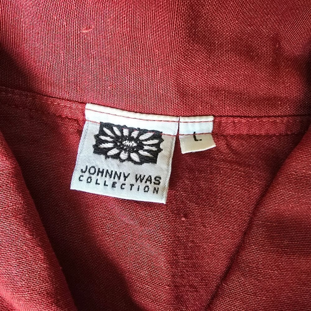 JOHNNY WAS Collection Women's Solid Red Blazer Size Large Jacket Size‎ Large - Picture 5 of 11